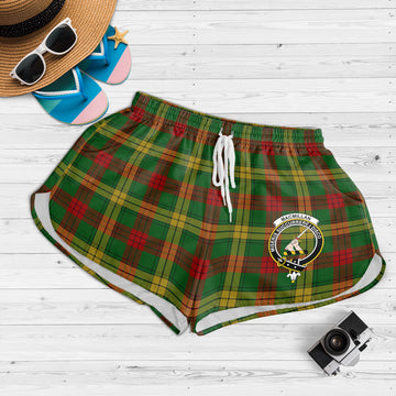 MacMillan Society of Glasgow Tartan Womens Shorts with Family Crest