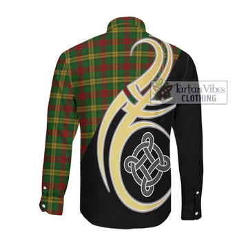 MacMillan Society of Glasgow Tartan Long Sleeve Button Shirt with Family Crest and Celtic Symbol Style