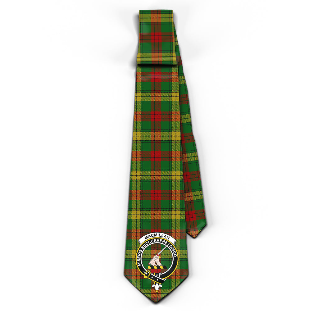 MacMillan Society of Glasgow Tartan Classic Necktie with Family Crest - Tartan Vibes Clothing