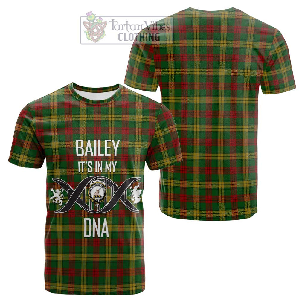 Tartan Vibes Clothing MacMillan Society of Glasgow Tartan Cotton T-shirt with Family Crest DNA In Me Style