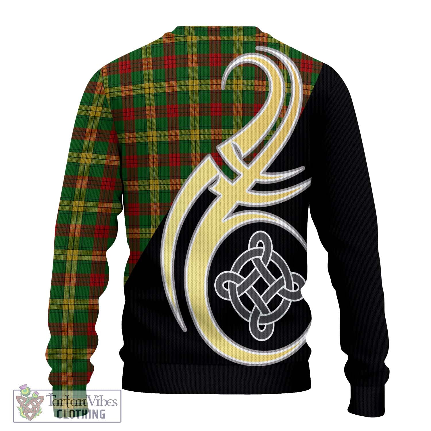 MacMillan Society of Glasgow Tartan Knitted Sweater with Family Crest and Celtic Symbol Style - Tartan Vibes Clothing