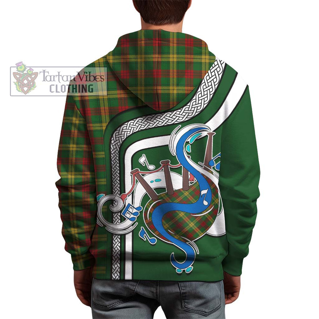 MacMillan Society of Glasgow Tartan Hoodie with Epic Bagpipe Style - Tartanvibesclothing Shop