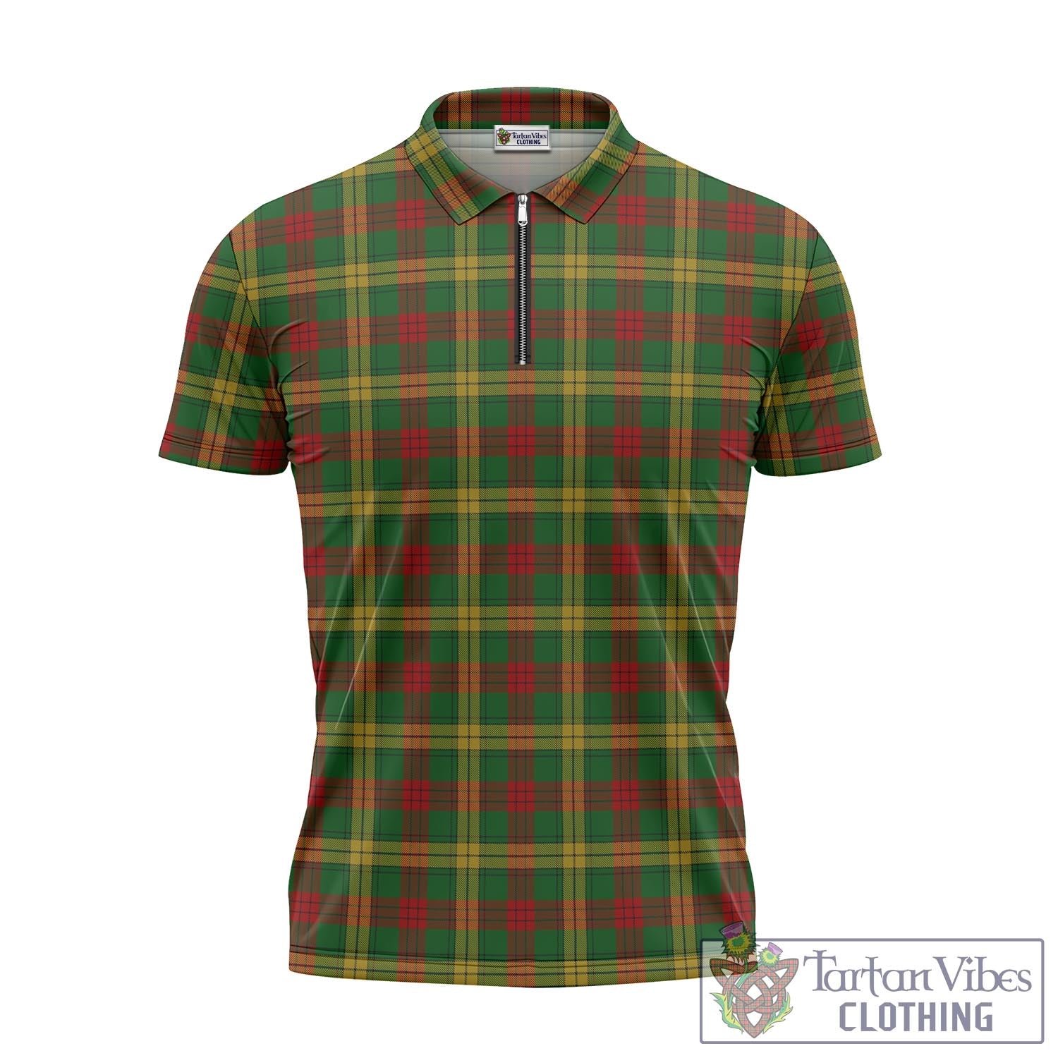 Tartan Vibes Clothing MacMillan Society of Glasgow Tartan Zipper Polo Shirt