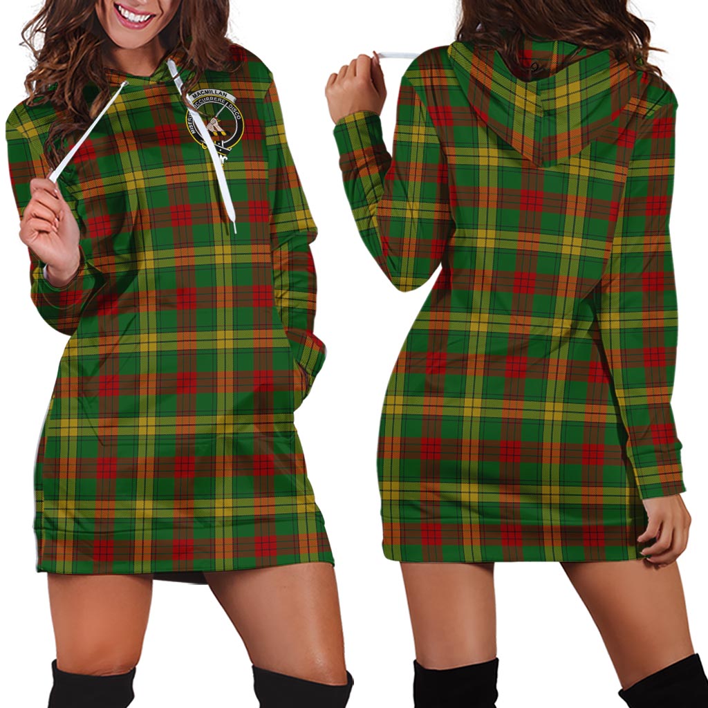 MacMillan Society of Glasgow Tartan Hoodie Dress with Family Crest - Tartan Vibes Clothing