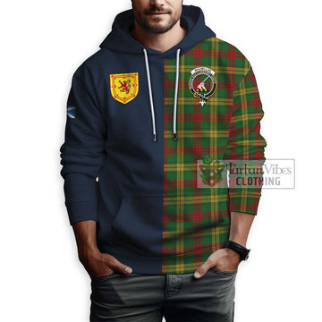 MacMillan Society of Glasgow Tartan Hoodie Alba with Scottish Lion Royal Arm Half Style