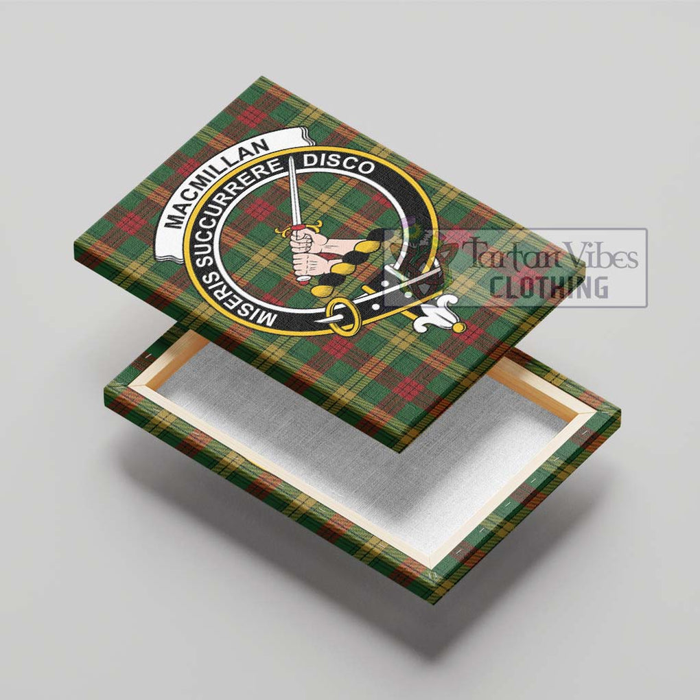 MacMillan Society of Glasgow Tartan Canvas Print Wall Art with Family Crest - Tartan Vibes Clothing