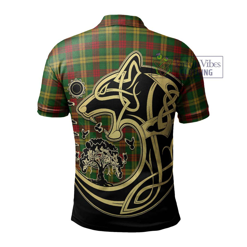 MacMillan Society of Glasgow Tartan Polo Shirt with Family Crest Celtic Wolf Style - Tartanvibesclothing Shop