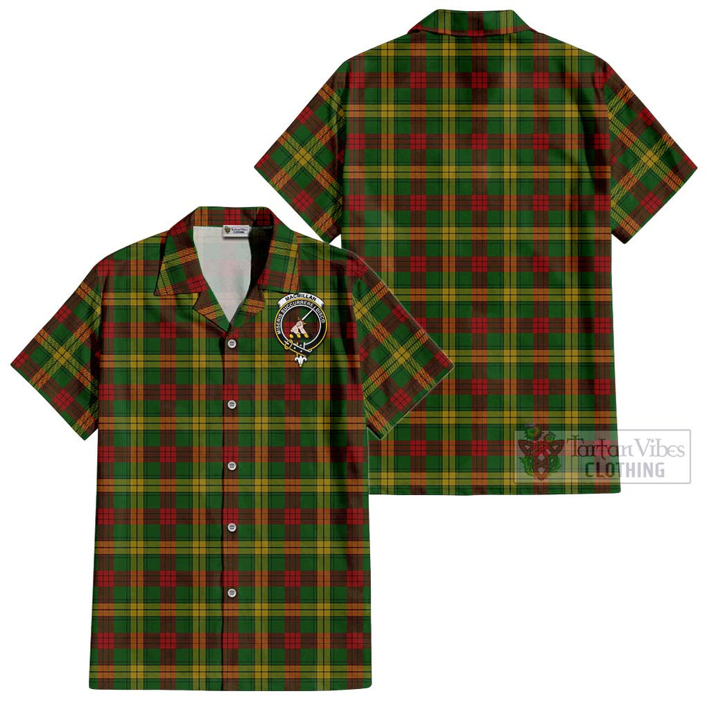 MacMillan Society of Glasgow Tartan Cotton Hawaiian Shirt with Family Crest Kid - Tartan Vibes Clothing