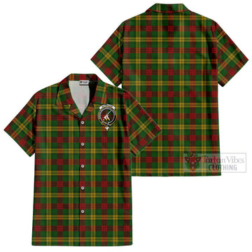 MacMillan Society of Glasgow Tartan Cotton Hawaiian Shirt with Family Crest