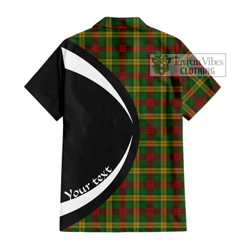 MacMillan Society of Glasgow Tartan Short Sleeve Button Up with Family Crest Circle Style