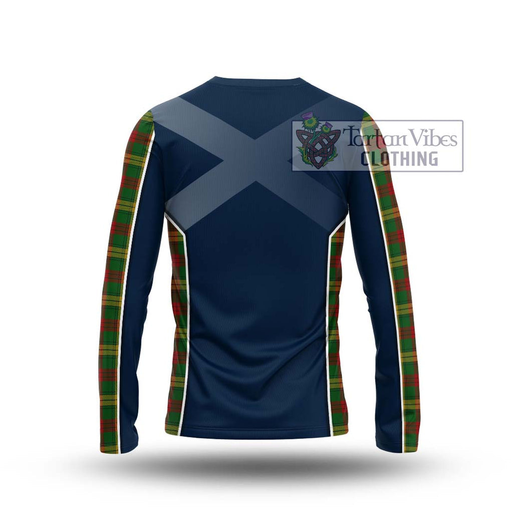 MacMillan Society of Glasgow Tartan Long Sleeve T-Shirt with Family Crest and Lion Rampant Vibes Sport Style - Tartan Vibes Clothing