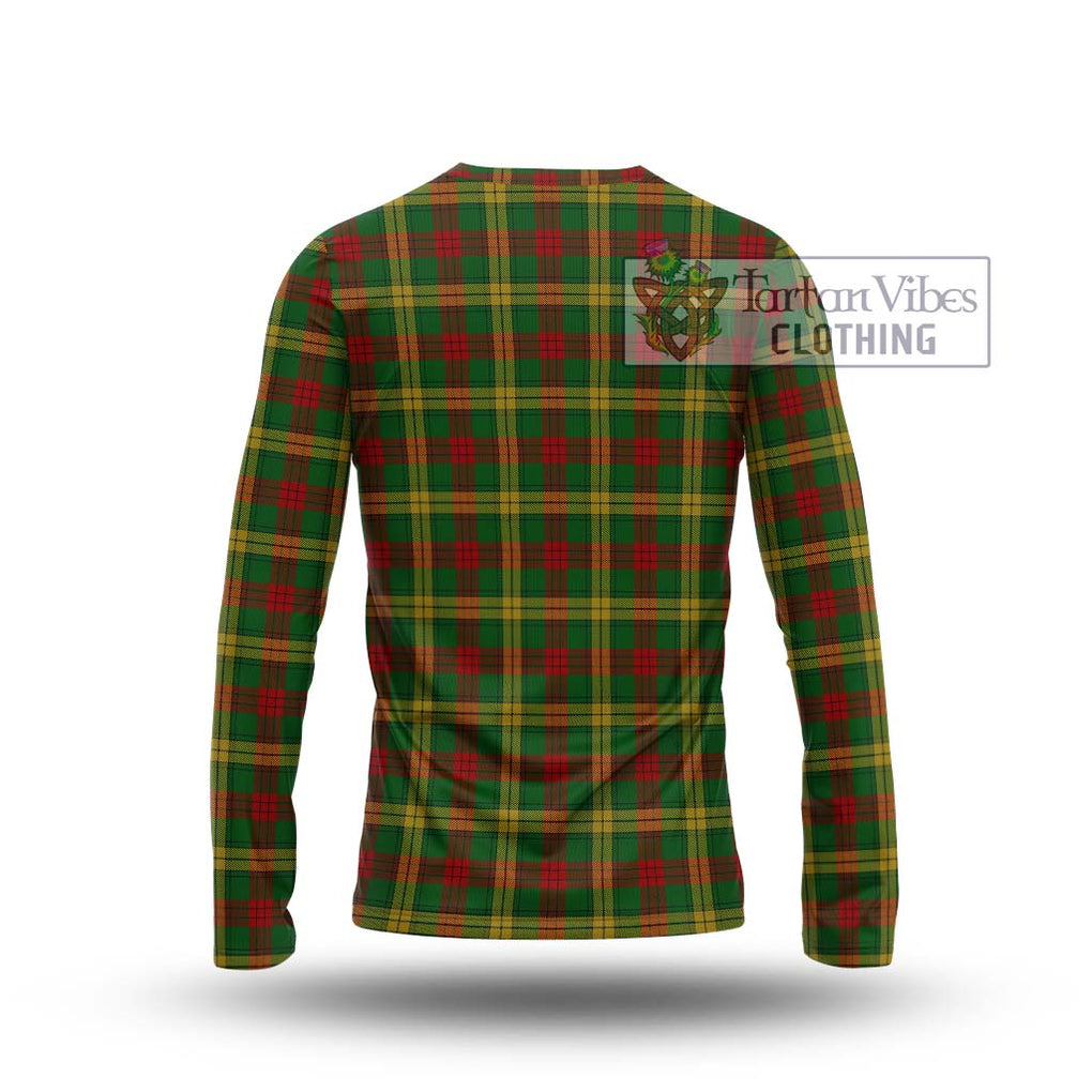 MacMillan Society of Glasgow Tartan Long Sleeve T-Shirt with Family Crest DNA In Me Style - Tartanvibesclothing Shop