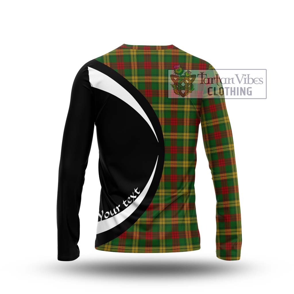 MacMillan Society of Glasgow Tartan Long Sleeve T-Shirt with Family Crest Circle Style - Tartan Vibes Clothing