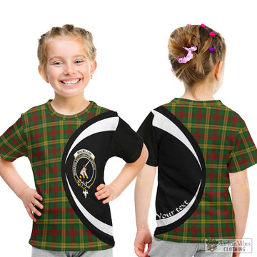 MacMillan Society of Glasgow Tartan Kid T-Shirt with Family Crest Circle Style