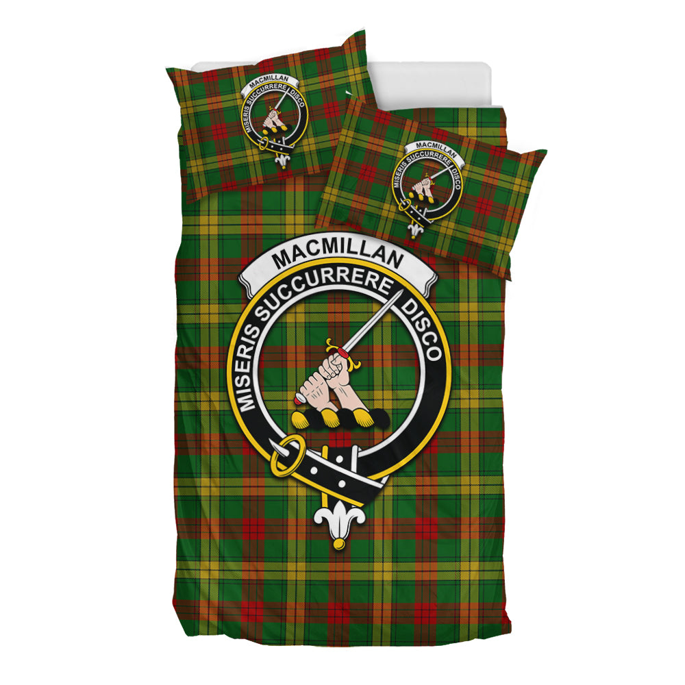 MacMillan Society of Glasgow Tartan Bedding Set with Family Crest - Tartan Vibes Clothing