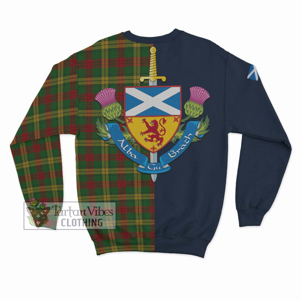 Tartan Vibes Clothing MacMillan Society of Glasgow Tartan Sweatshirt with Scottish Lion Royal Arm Half Style