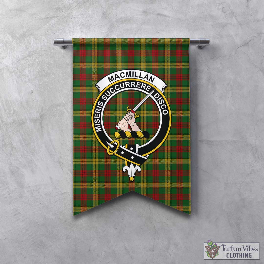 Tartan Vibes Clothing MacMillan Society of Glasgow Tartan Gonfalon, Tartan Banner with Family Crest