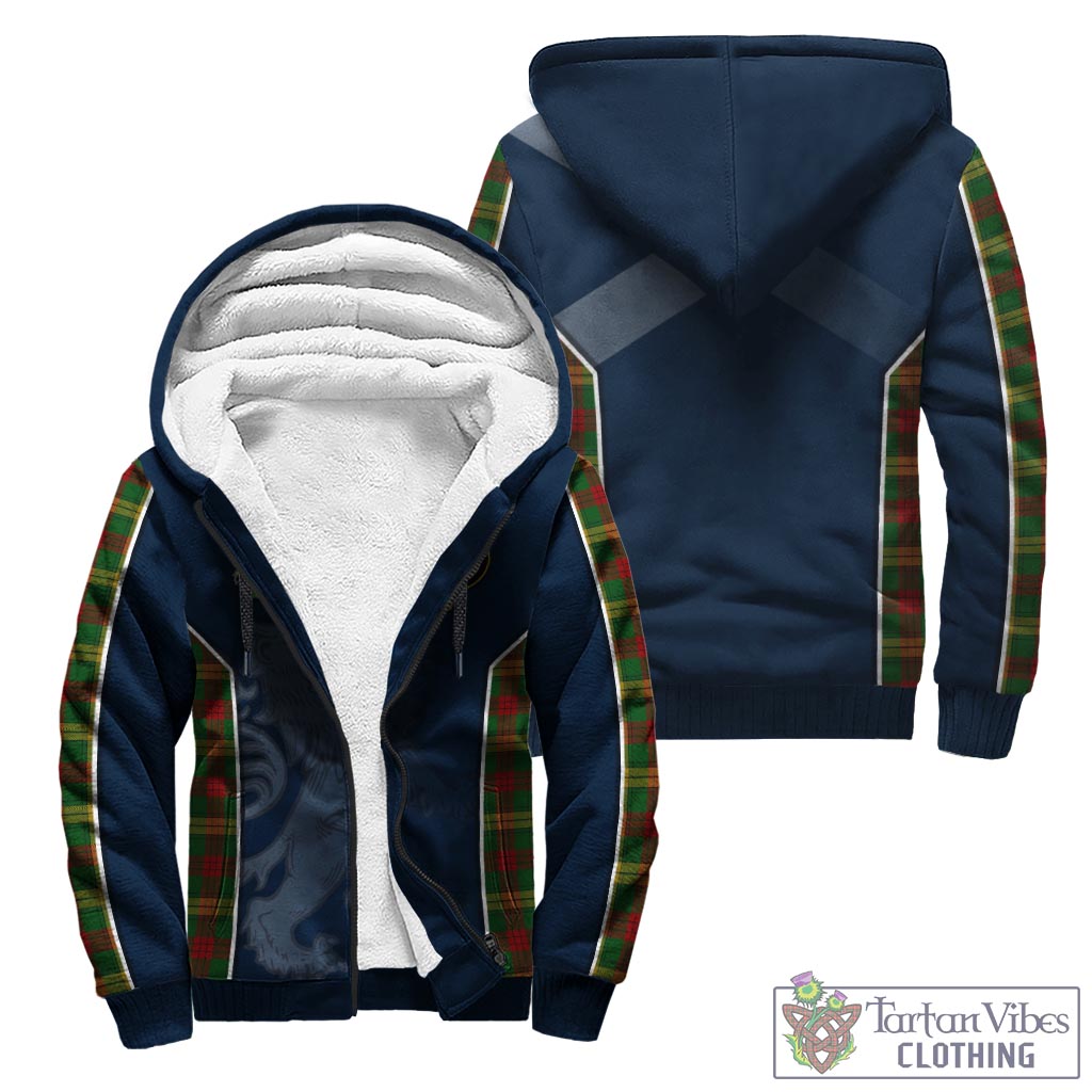 Tartan Vibes Clothing MacMillan Society of Glasgow Tartan Sherpa Hoodie with Family Crest and Lion Rampant Vibes Sport Style