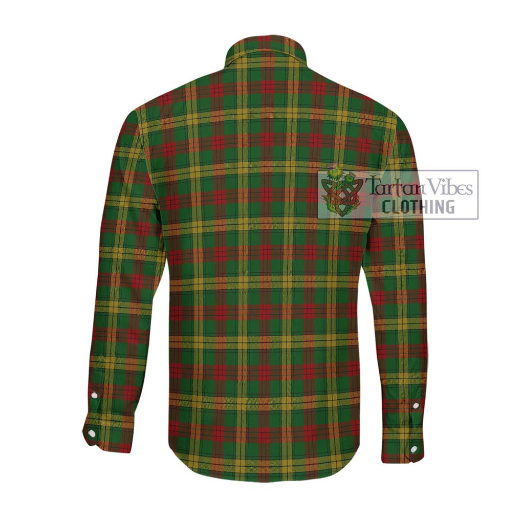 MacMillan Society of Glasgow Tartan Long Sleeve Button Shirt with Family Crest DNA In Me Style - Tartanvibesclothing Shop