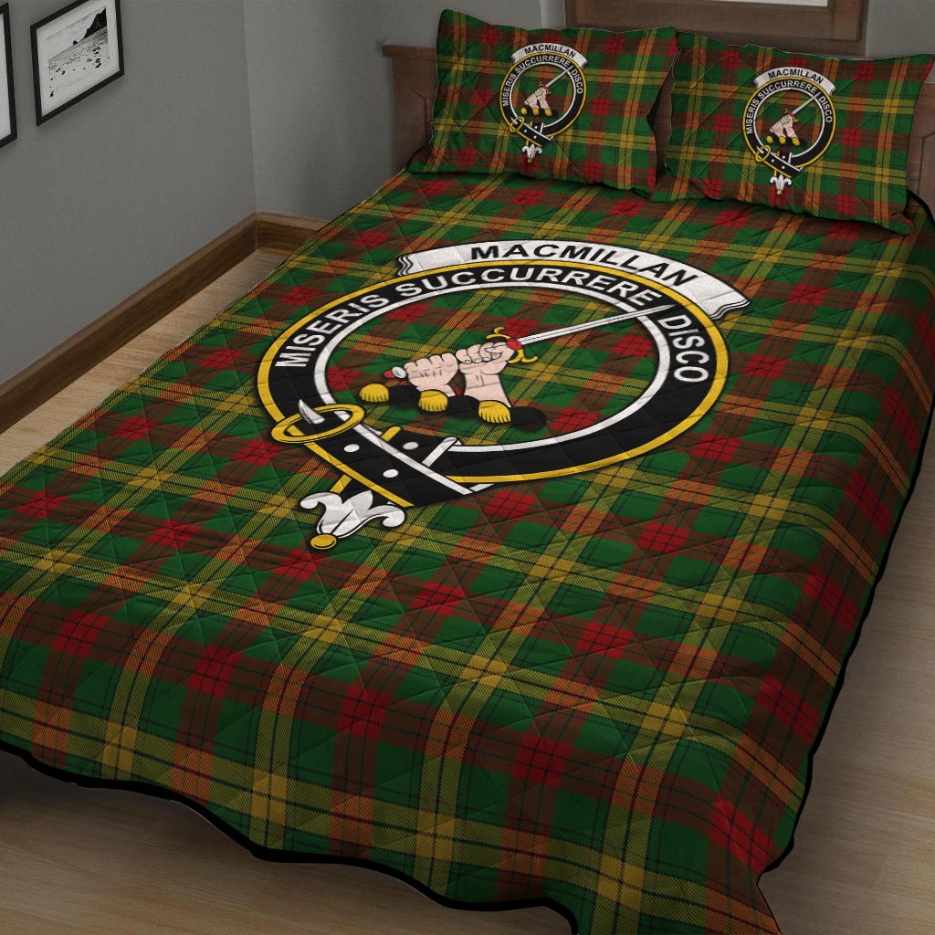 MacMillan Society of Glasgow Tartan Quilt Bed Set with Family Crest - Tartan Vibes Clothing