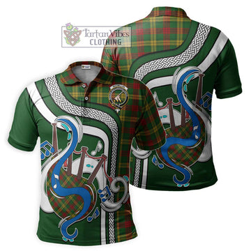 MacMillan Society of Glasgow Tartan Polo Shirt with Epic Bagpipe Style