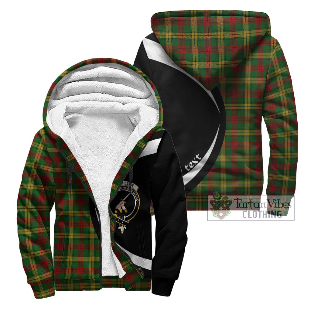 MacMillan Society of Glasgow Tartan Sherpa Hoodie with Family Crest Circle Style Unisex - Tartan Vibes Clothing