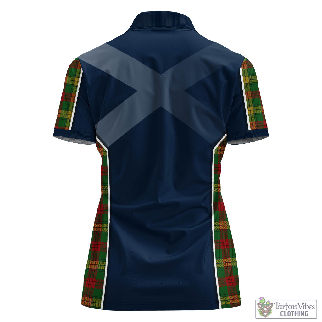 Tartan Vibes Clothing MacMillan Society of Glasgow Tartan Women's Polo Shirt with Family Crest and Scottish Thistle Vibes Sport Style