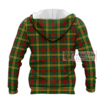 MacMillan Society of Glasgow Tartan Knitted Hoodie with Family Crest DNA In Me Style