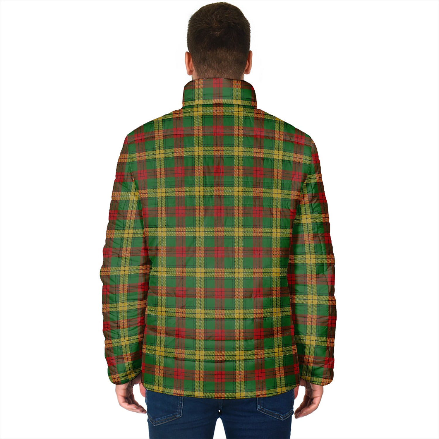 MacMillan Society of Glasgow Tartan Padded Jacket with Family Crest - Tartan Vibes Clothing