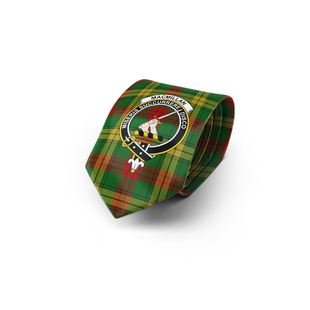 MacMillan Society of Glasgow Tartan Classic Necktie with Family Crest - Tartan Vibes Clothing