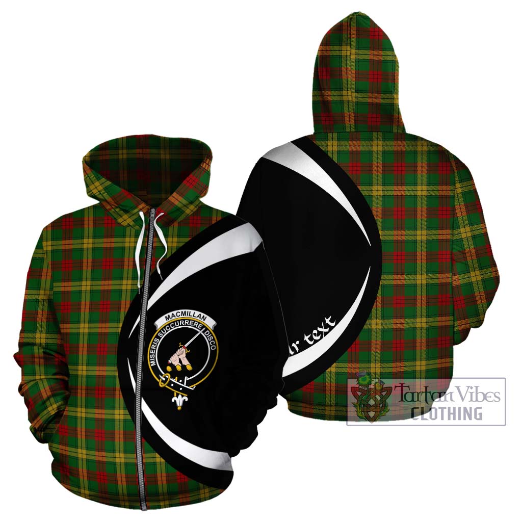 MacMillan Society of Glasgow Tartan Hoodie with Family Crest Circle Style - Tartan Vibes Clothing