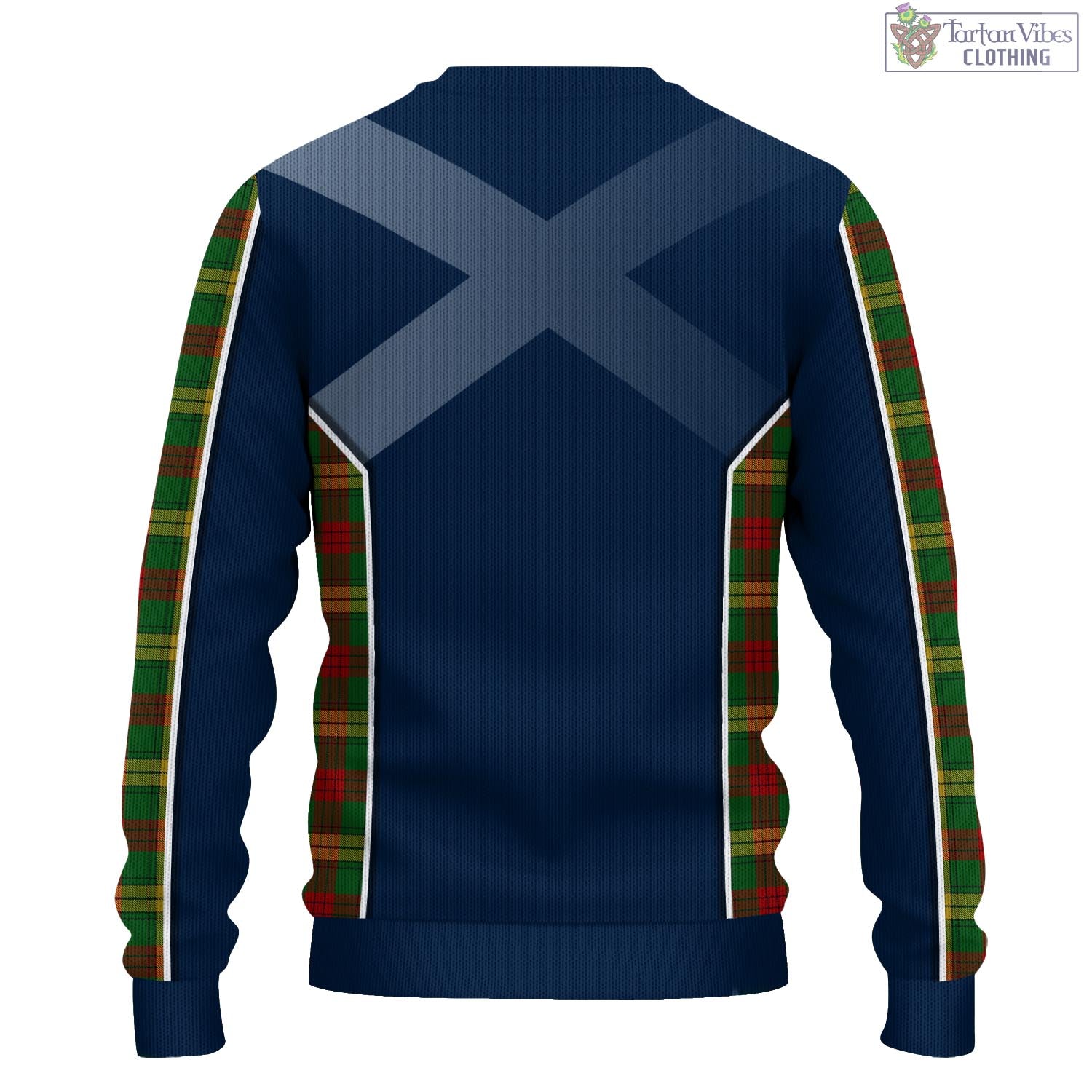 Tartan Vibes Clothing MacMillan Society of Glasgow Tartan Knitted Sweatshirt with Family Crest and Scottish Thistle Vibes Sport Style