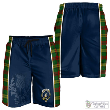 MacMillan Society of Glasgow Tartan Men's Shorts with Family Crest and Scottish Thistle Vibes Sport Style