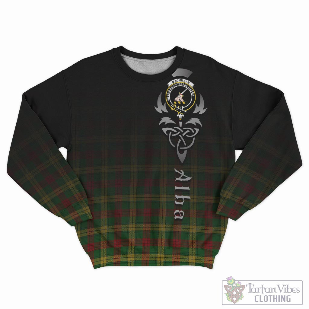 Tartan Vibes Clothing MacMillan Society of Glasgow Tartan Sweatshirt Featuring Alba Gu Brath Family Crest Celtic Inspired