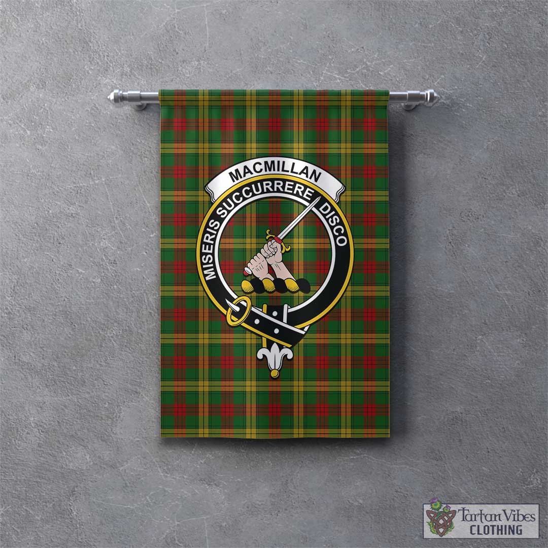 Tartan Vibes Clothing MacMillan Society of Glasgow Tartan Gonfalon, Tartan Banner with Family Crest