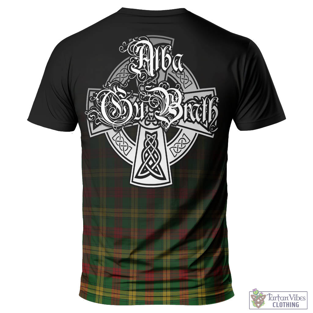 Tartan Vibes Clothing MacMillan Society of Glasgow Tartan T-Shirt Featuring Alba Gu Brath Family Crest Celtic Inspired