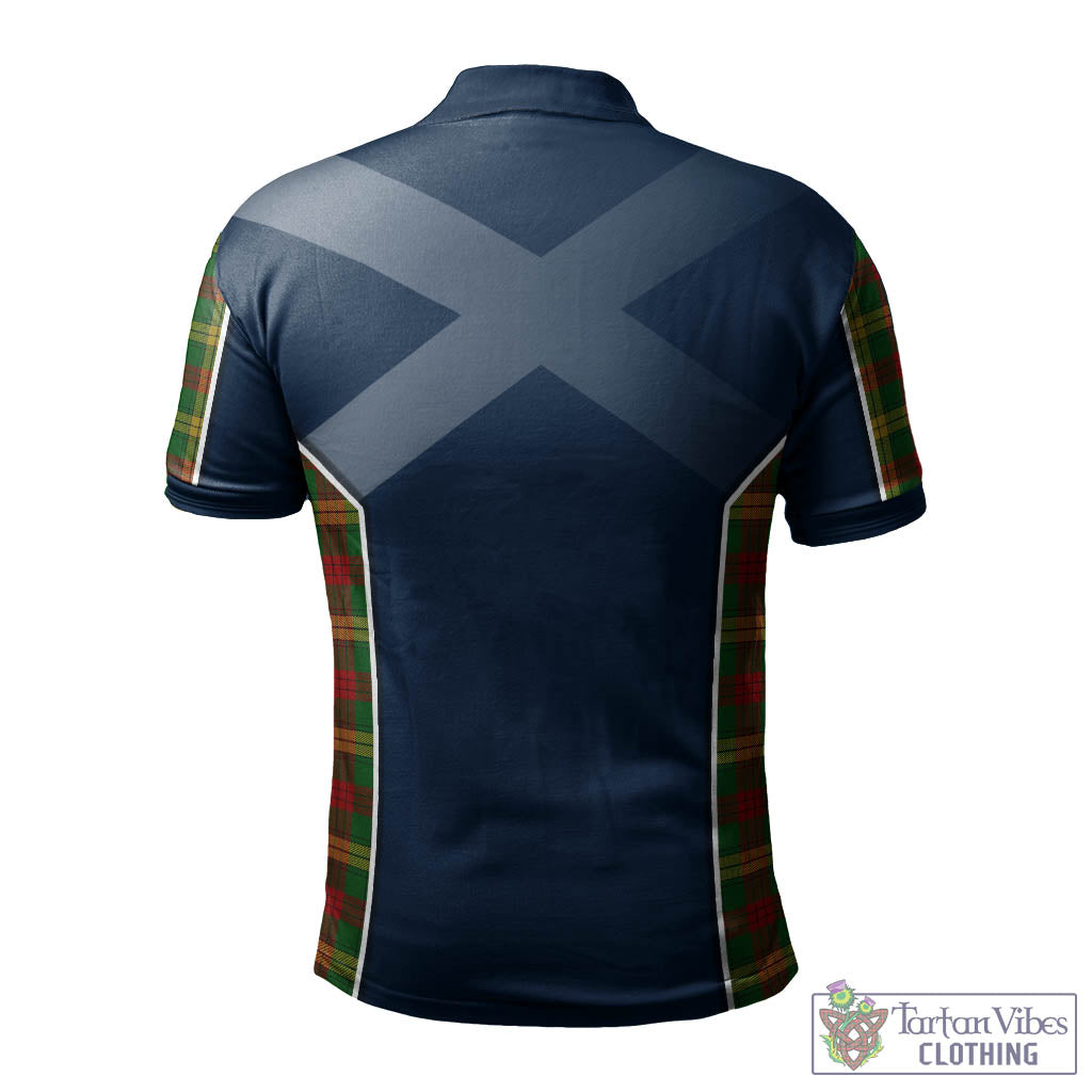 Tartan Vibes Clothing MacMillan Society of Glasgow Tartan Men's Polo Shirt with Family Crest and Lion Rampant Vibes Sport Style