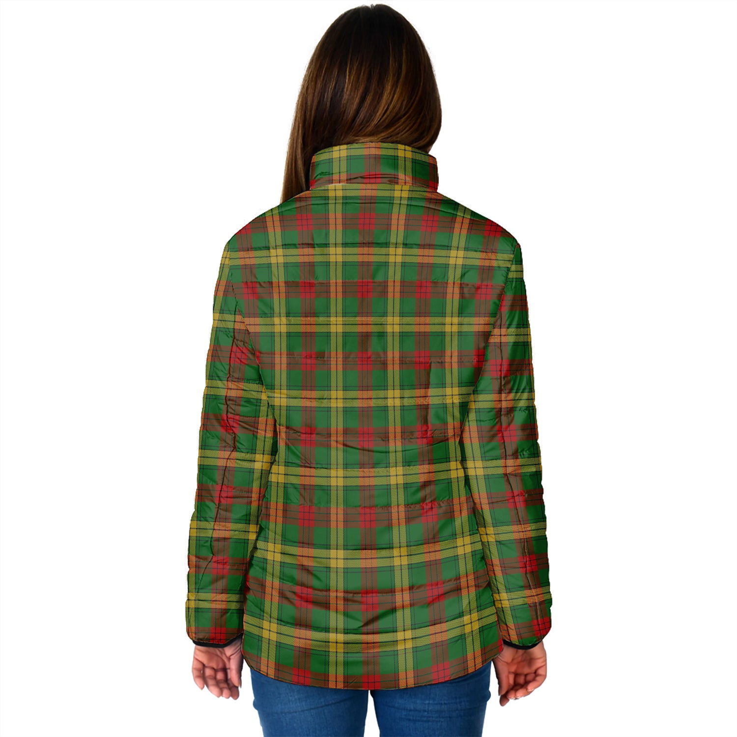 MacMillan Society of Glasgow Tartan Padded Jacket with Family Crest - Tartan Vibes Clothing