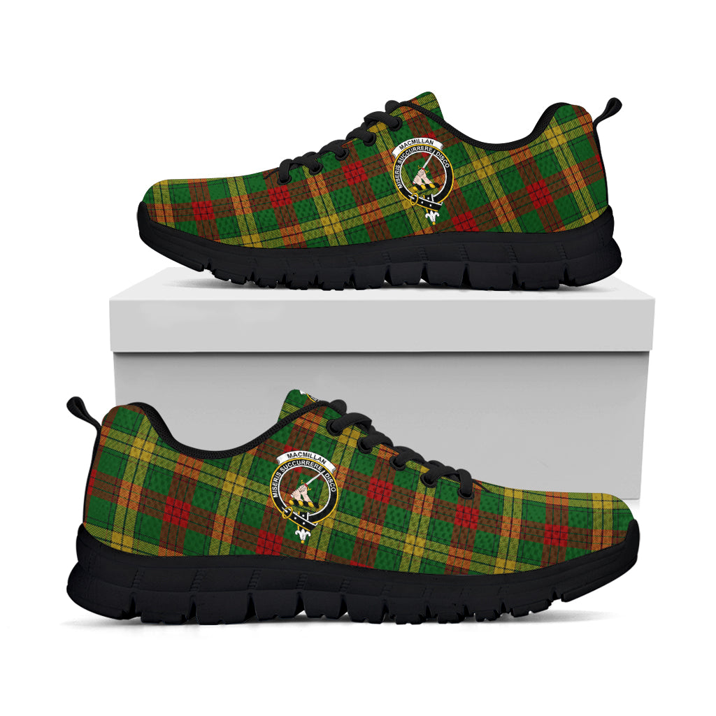 MacMillan Society of Glasgow Tartan Sneakers with Family Crest - Tartan Vibes Clothing