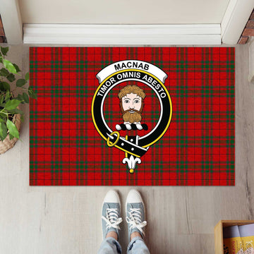 MacNab (McNab) Tartan Door Mat with Family Crest