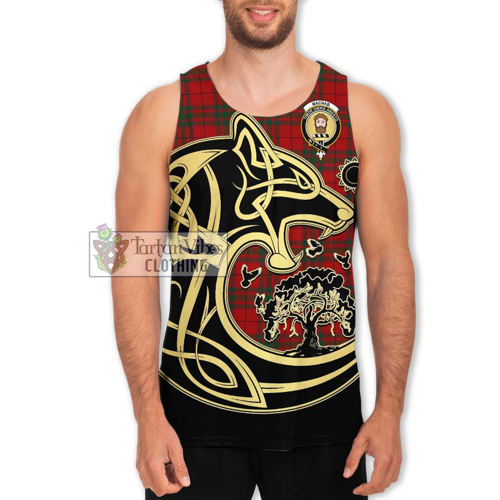 MacNab (McNab) Tartan Men's Tank Top with Family Crest Celtic Wolf Style Men - Tartan Vibes Clothing