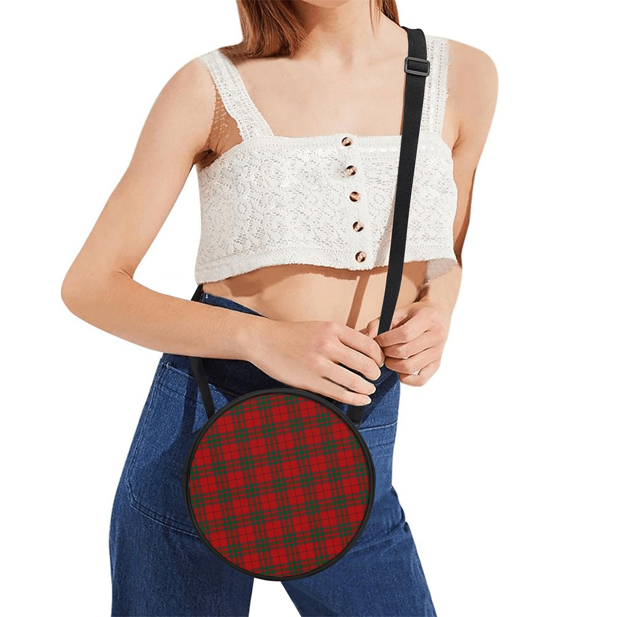 MacNab (McNab) Tartan Round Satchel Bags One Size 9*9*2.7 inch - Tartan Vibes Clothing