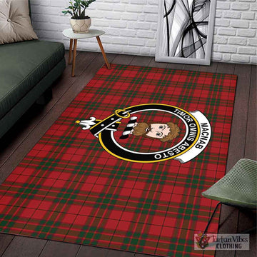 MacNab (McNab) Tartan Area Rug with Family Crest