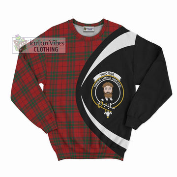 MacNab (McNab) Tartan Sweatshirt with Family Crest Circle Style