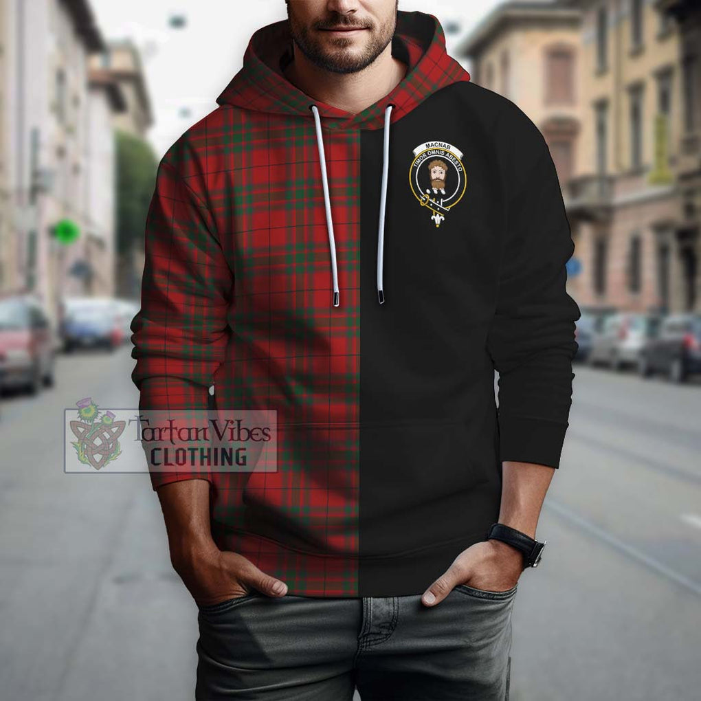 MacNab (McNab) Tartan Hoodie with Family Crest and Half Of Me Style Zip Hoodie - Tartanvibesclothing Shop