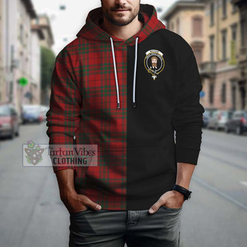 MacNab (McNab) Tartan Hoodie with Family Crest and Half Of Me Style