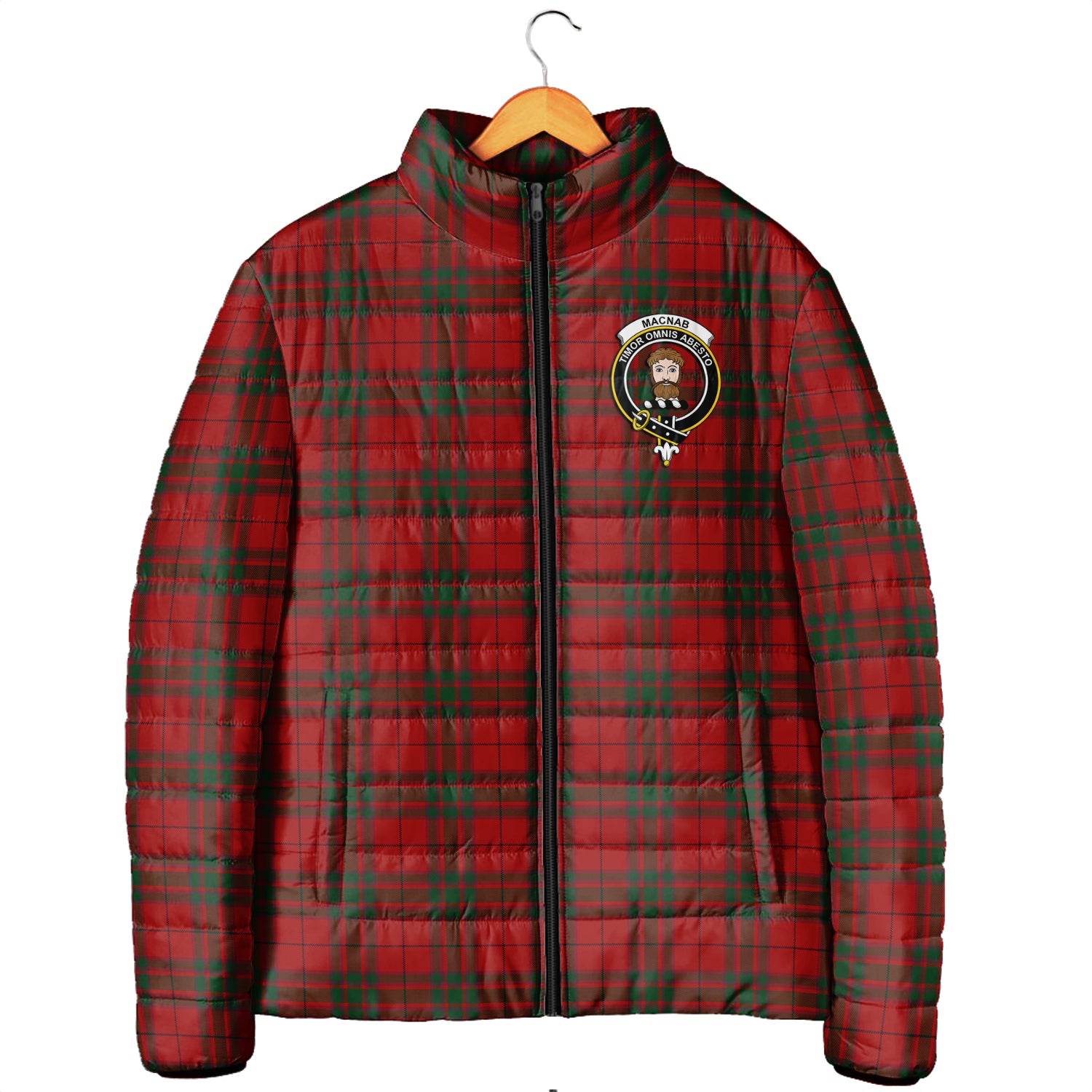 MacNab (McNab) Tartan Padded Jacket with Family Crest Men's Padded Jacket - Tartan Vibes Clothing