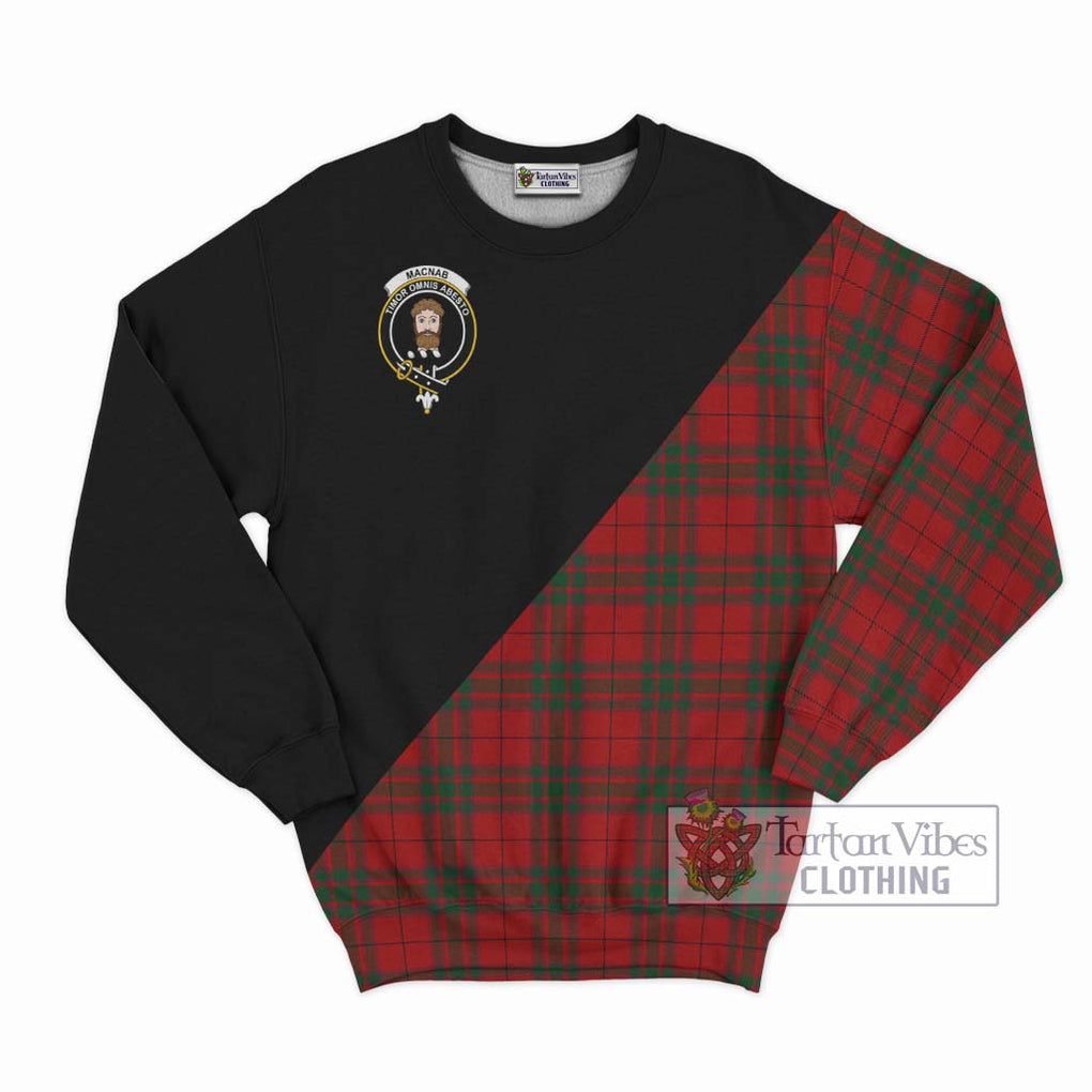 MacNab (McNab) Tartan Sweatshirt with Family Crest and Military Logo Style - Tartanvibesclothing Shop