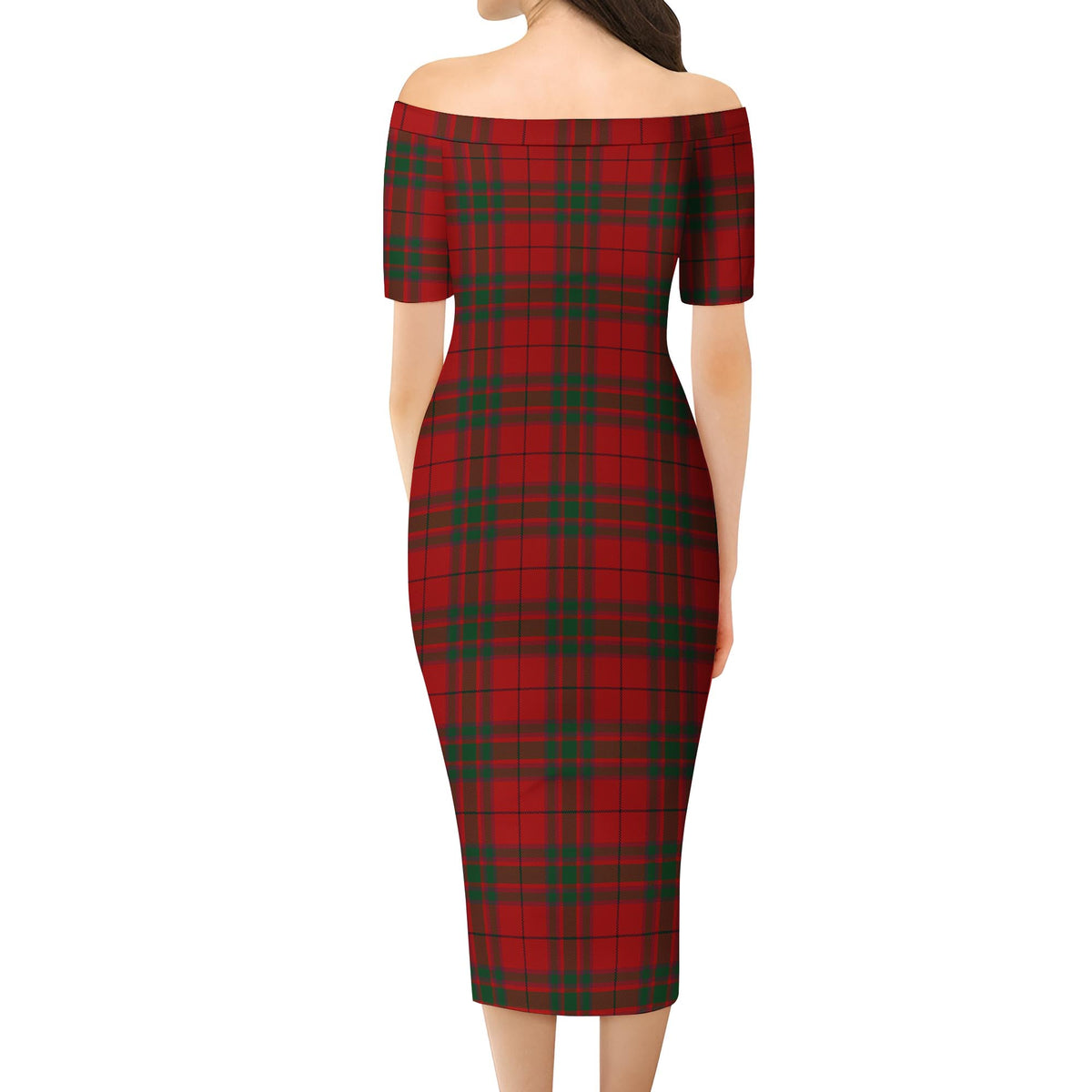 MacNab (McNab) Tartan Off Shoulder Lady Dress - Tartan Vibes Clothing