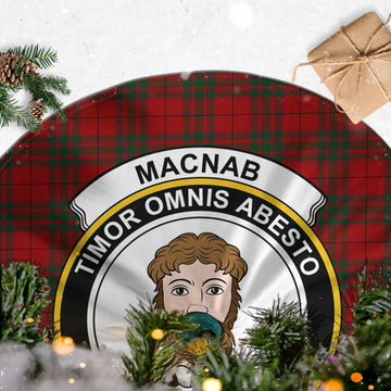 MacNab (McNab) Tartan Christmas Tree Skirt with Family Crest